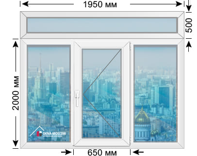 Цена на пвх-окно серии сталинка размером 2000х1950