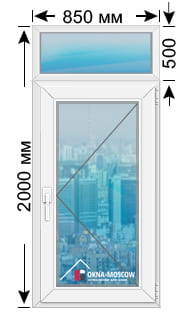 Цена на пвх-окно серии сталинка размером 2000х850