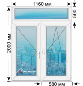 Цена на премиум пвх-окно серии сталинка размером 2000х1160