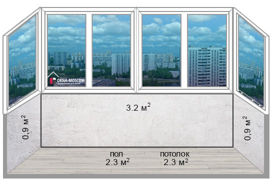 Тип отделки №1 балконного блока в домах серии копэ