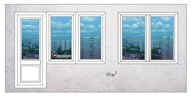Тип отделки №3 балконного блока в домах серии Тишинская башня