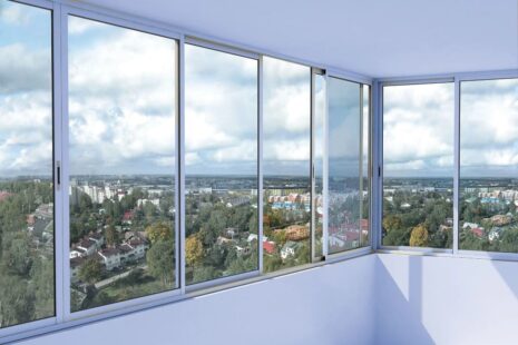 Балкон с алюминиевыми окнами