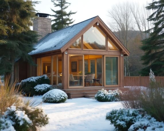 Остеклении зимнего сада