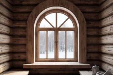 Арочные окна для бани