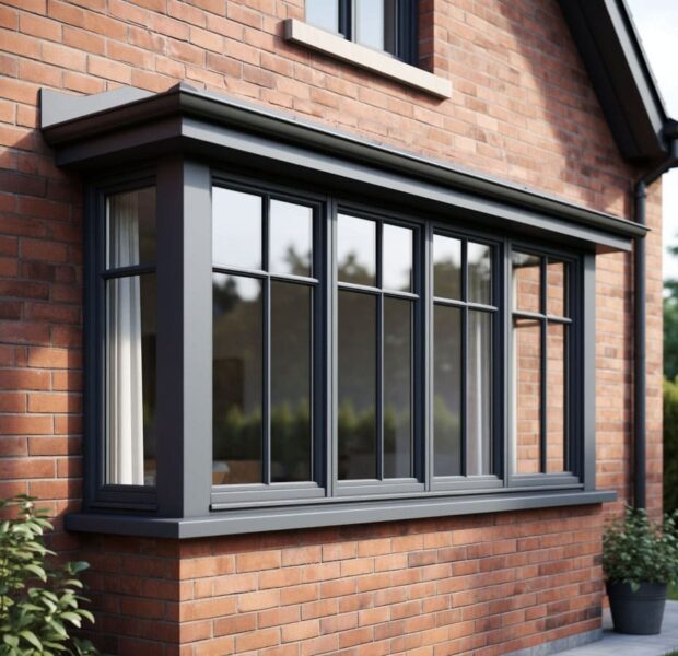 Окна с фрамугами из алюминиевого профиля