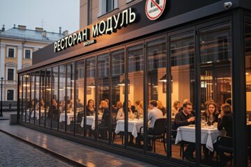 Модульное остекление ресторана